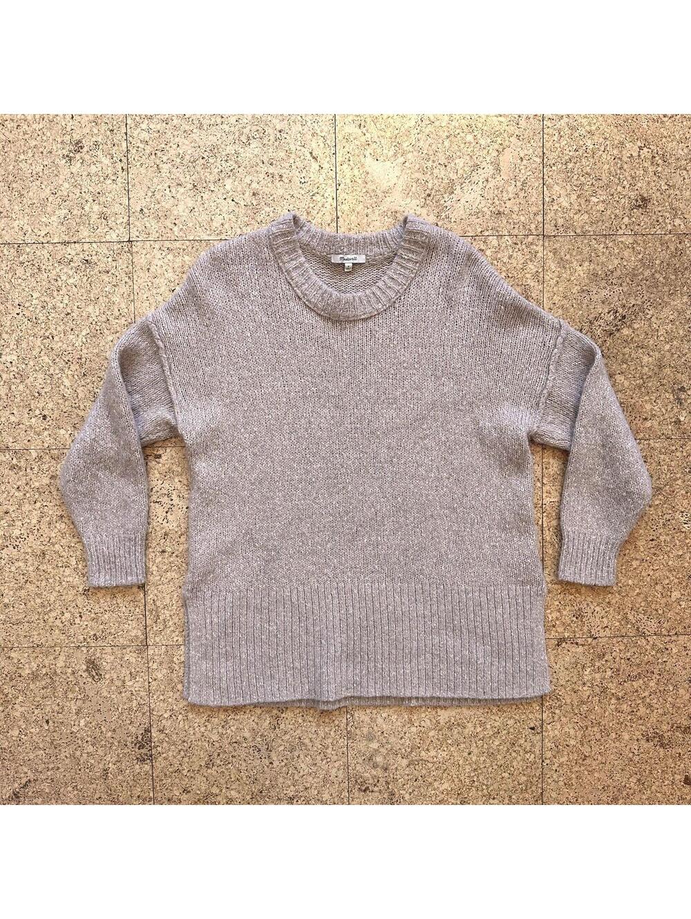 MADEWELL Alpaca Blend Sweater Beige Women's Small Minimalist Cozy Luxe Neutral